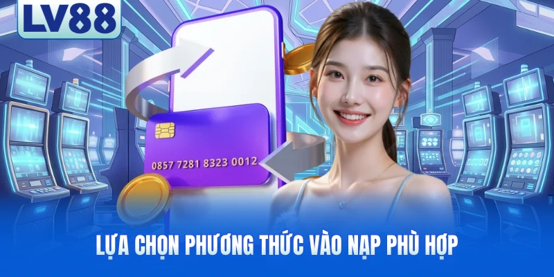 Lựa chọn phương thức vào nạp phù hợp